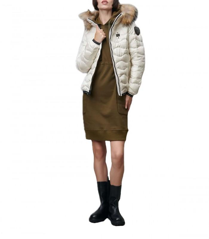 GIUBBINO BLAUER DONNA BIANCO CORTO CON PELLICCIA